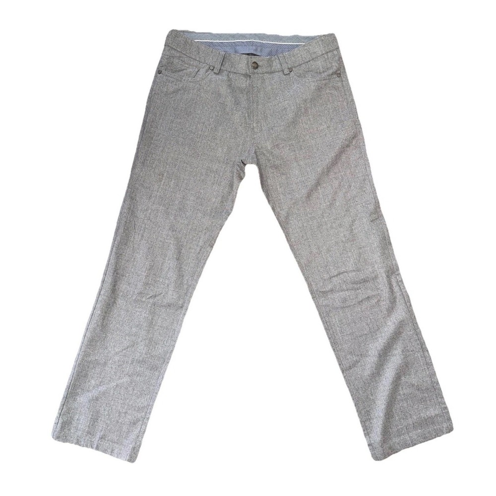 Peter Millar Collection Men's Golf Wool Gray Men's Size 34x30 Straight Leg Pants